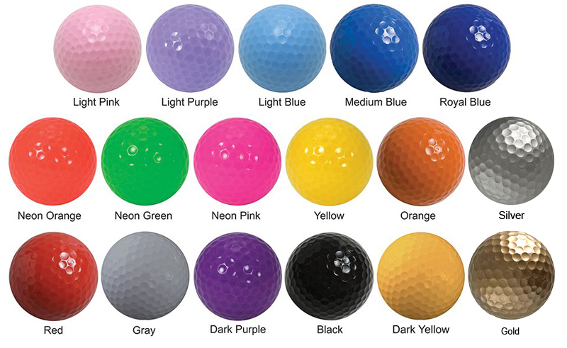 Colored Golf Balls All Colors