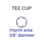 Golf Tee Cup Imprint Area 