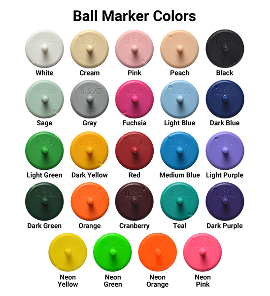 Plastic Ball Marker Colors