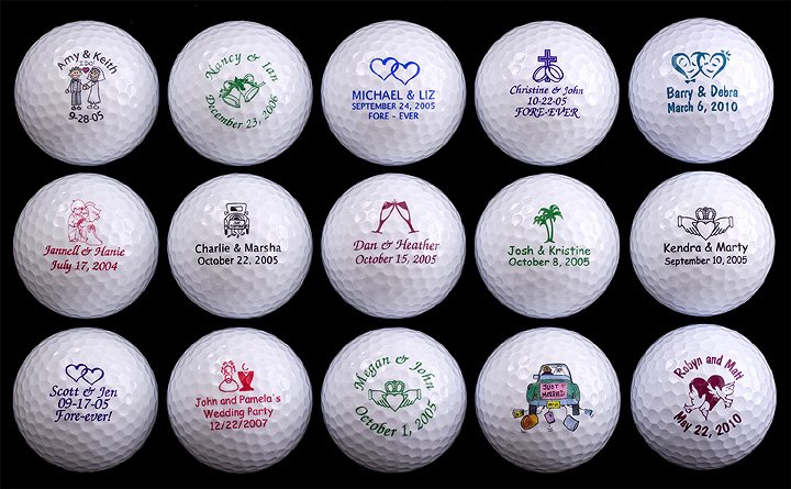Wedding Golf Ball Samples