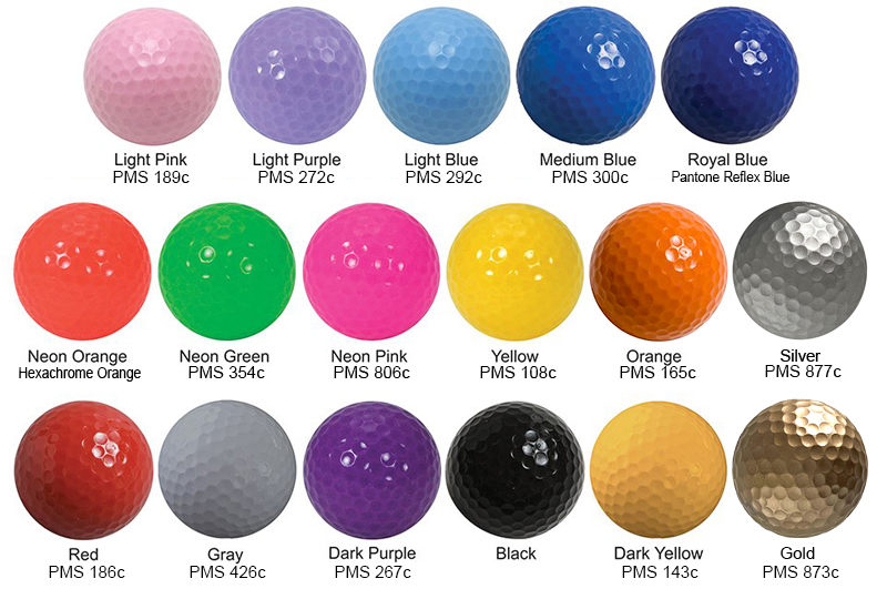 Colored Golf Balls All Colors