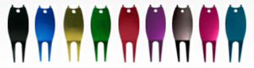 Aluminum Engraved Divot Tool colors
