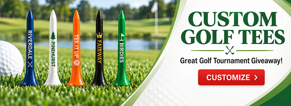 Custom golf tees great golf tournament giveaway customize