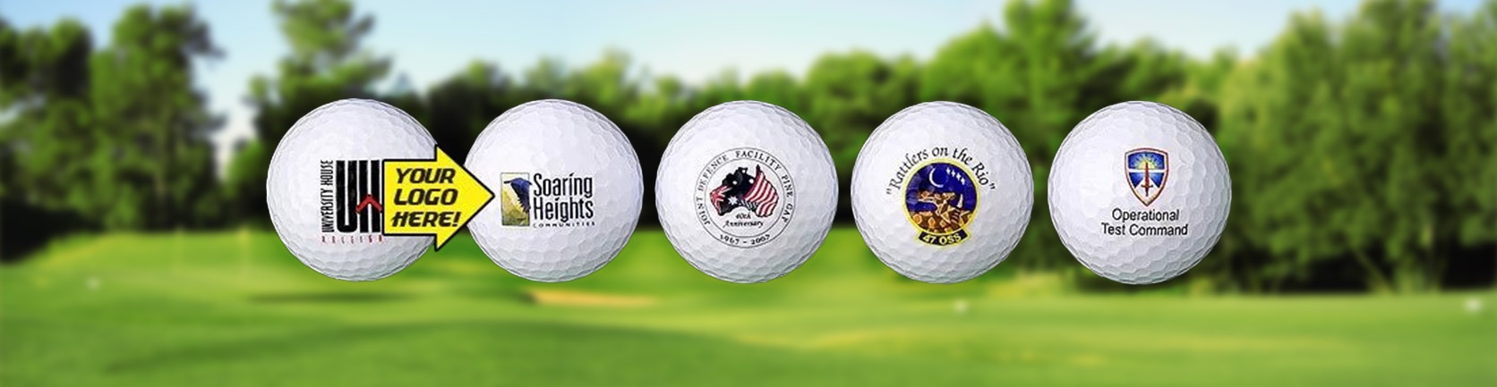 Custom logo golf balls from Par Golf Supply