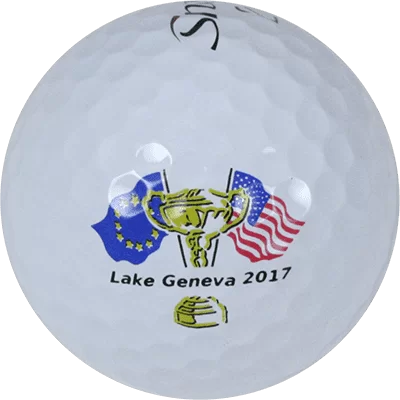 Snell custom logo golf ball with Lake Geneva 2017 tournament imprint