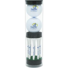 2 Golf Ball Tube with 3 1/4" Tees