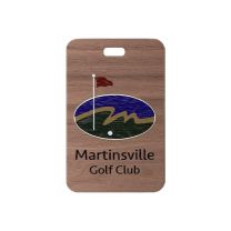 Wooden Rectangle Golf Bag Tag