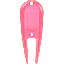 Blank NON Imprinted Items - Plastic Divot Tools: Neon Pink (Clear)