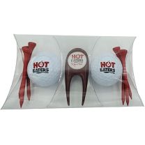 Clear Pillow Pack with Scotsmans Tool Golf Tees and Balls