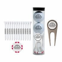 Golf Ball and Divot Tool in Clear Tube