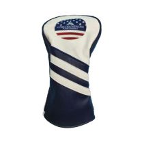 Head Cover - Synthetic Leather with Embroidered Logo