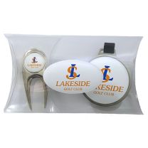 Pebble Beach Pillow Pack with Round Bag Tag & Scotsmans Divot 