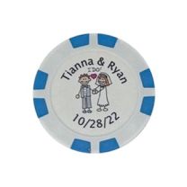 Poker Chip with Wedding Logo