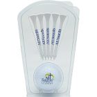 1 Golf Ball 5 Tees in Clear Pack