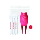 Polybag 5 Tees 1 Ball Marker 1 Aluminum Engraved Divot Tool