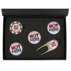 Black Gift Box Poker Chip and Golf Balls