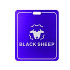 Rectangular Aluminum Bag Tag - Purple