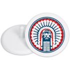 White Quarter Size Ball Marker with Logo