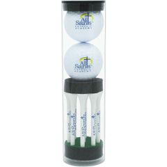 2 Golf Ball Tube with Tees