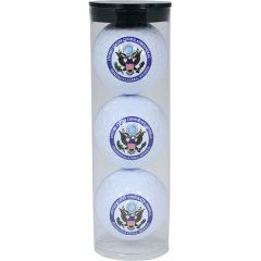 3 Golf Balls in Clear Tube