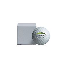 1 Logo Golf Ball in Plain White Sleeves