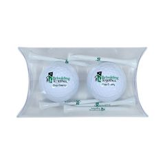 Clear Pillow Pack with 2 Logo Golf Balls 
