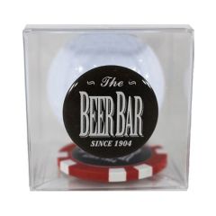Golf Ball Cube with Poker Chip