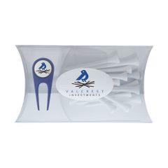 Clear Pillow Pack with Revo Divot Tool and Non Printed Golf Tees