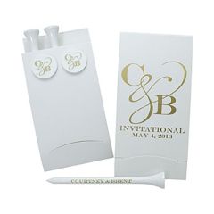 Wedding Long Golf Tees & Markers Matchbook Pack