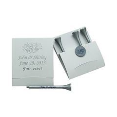 Wedding Golf Tees & Markers Matchbook Pack