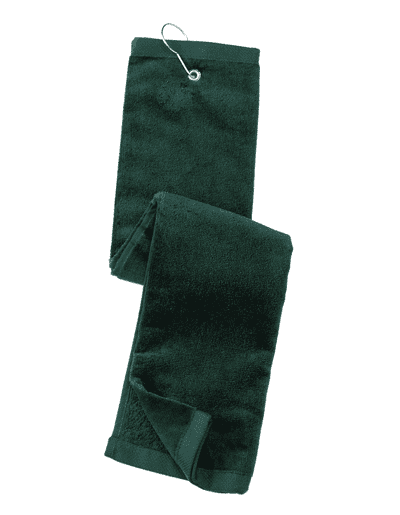 Hunter Green 11 X 18 Terry Velour Golf Towels With Grommet & Hook