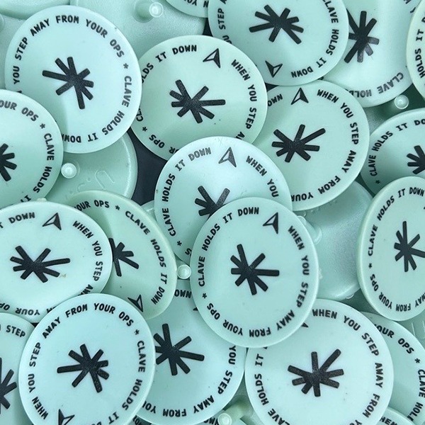 Custom ball markers printed with a saying