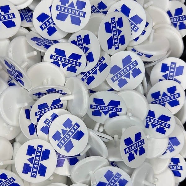 Branded golf markers printed with company branding