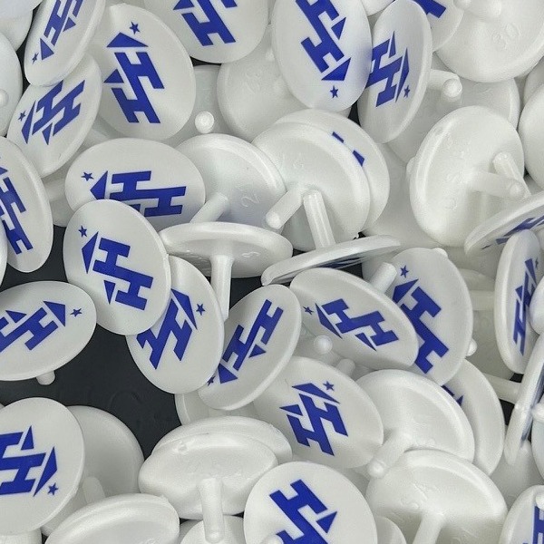 Branded golf markers printed with company branding