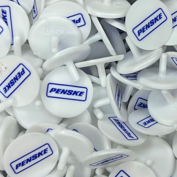 Bulk golf markers printed with company branding