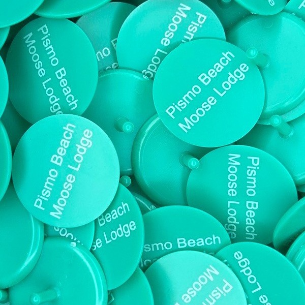 Aqua Custom golf markers printed with company branding