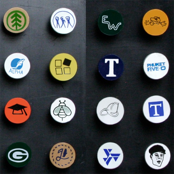 Logo golf tees with assorted colorful custom cup imprint designs