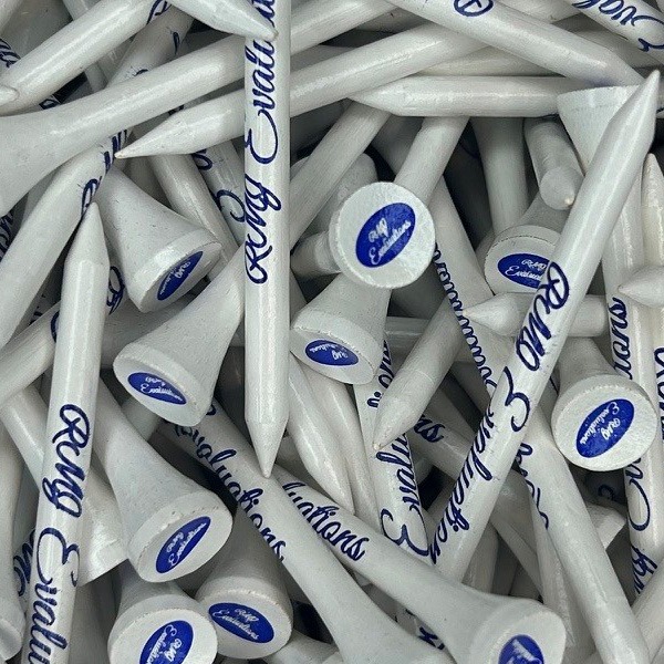 Custom golf tees printed with company branding
