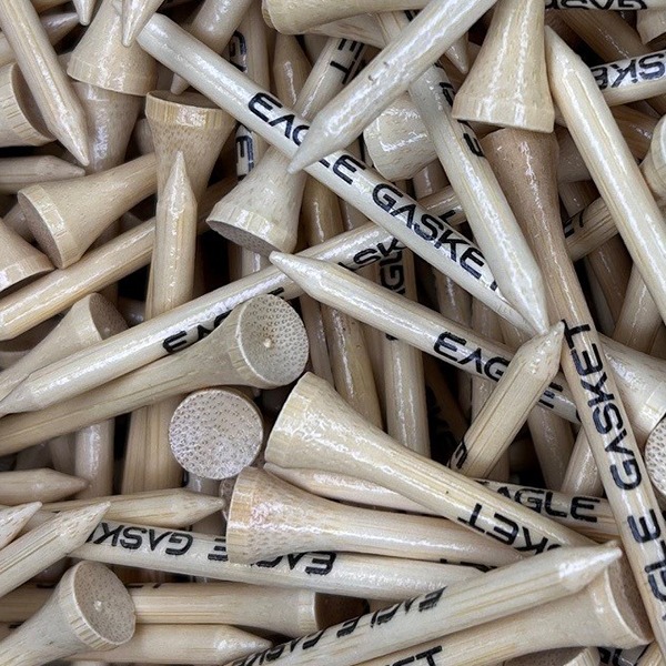 Wooden Custom golf tees printed with company branding