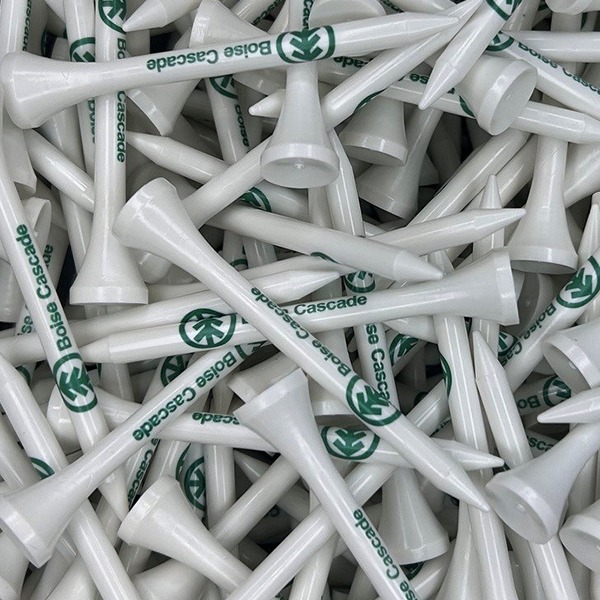 Custom logo golf tees printed with company branding