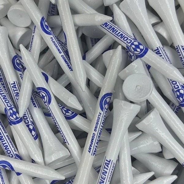 Custom logo golf tees printed with company branding