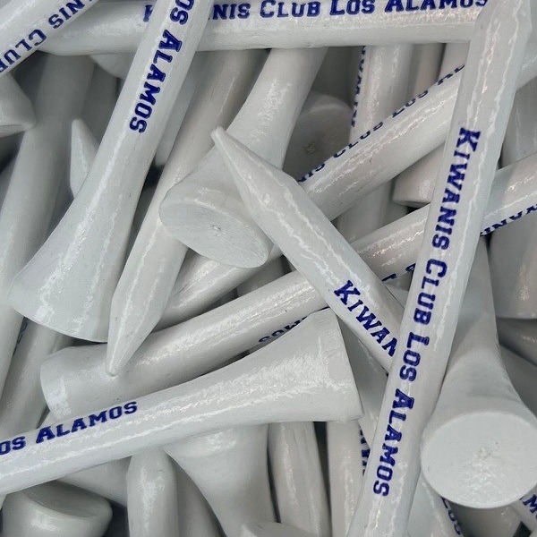 Custom logo golf tees printed with company branding