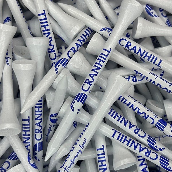 Custom logo golf tees printed with company branding