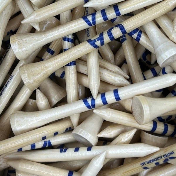 Custom logo golf tees printed with company branding