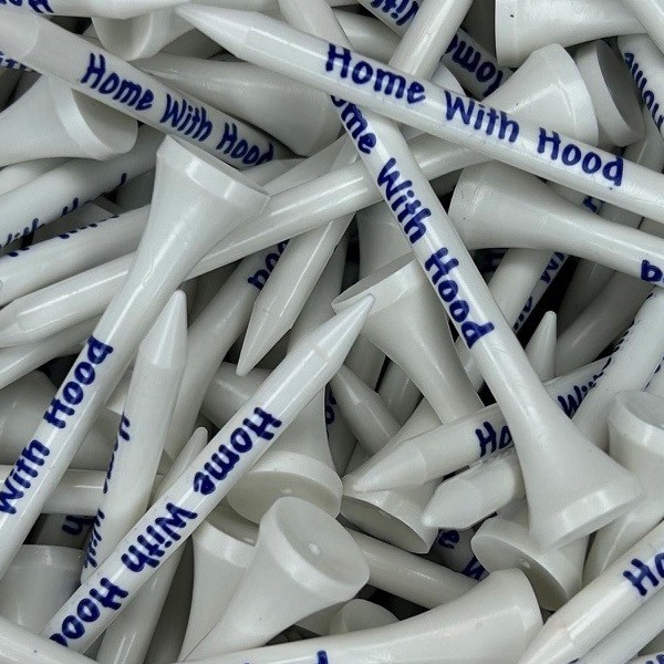 Custom logo golf tees printed with company branding