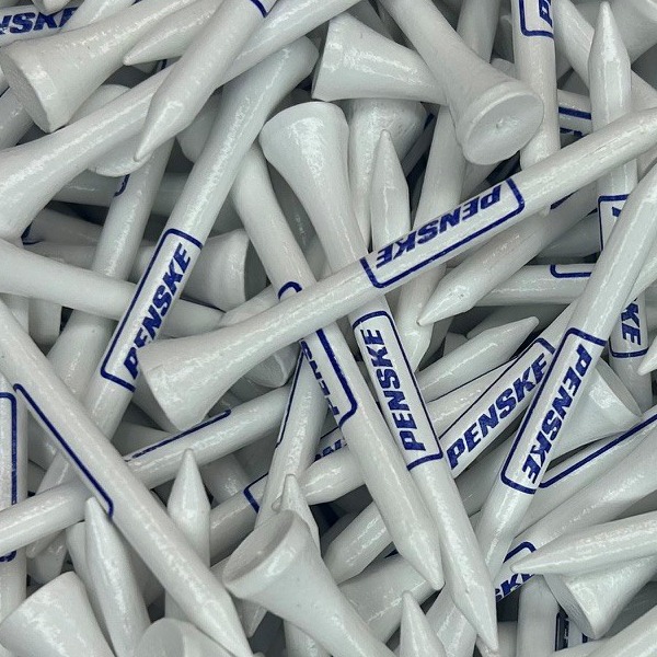 Custom logo golf tees printed with company branding