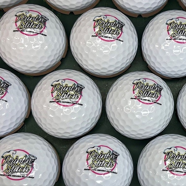 Custom logo golf balls with full-color printed designs