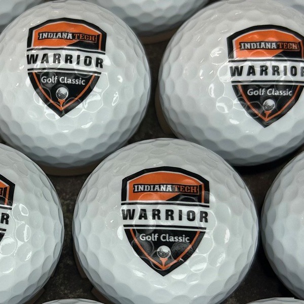 Custom golf balls printed for a golf tournament event