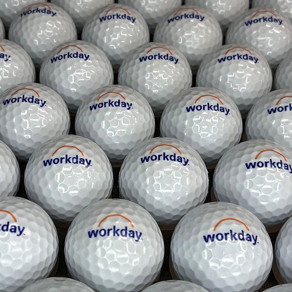 Custom logo golf balls printed with a company logo