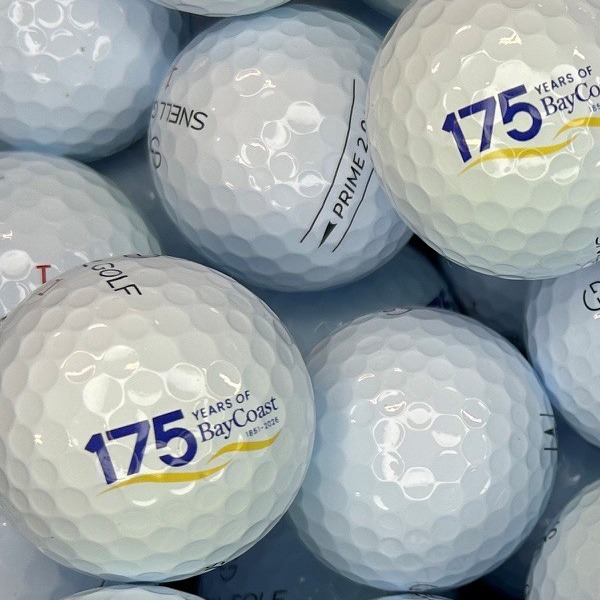 Personalized golf balls celebrating a 175th anniversary